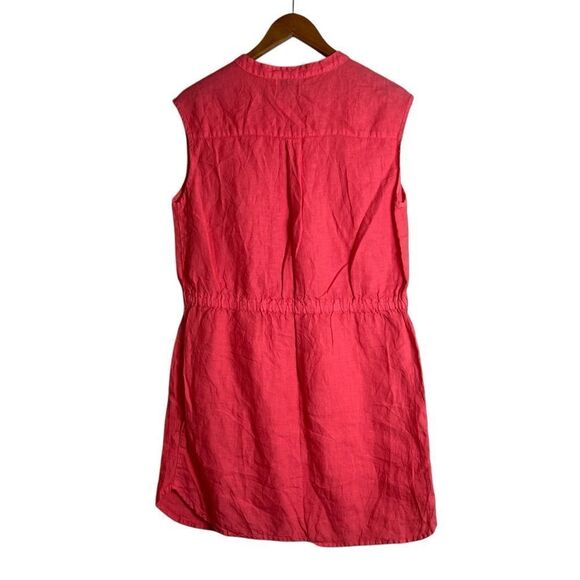 Allen Allen pink 100% linen sleeveless dress. Size medium - Picture 7 of 7